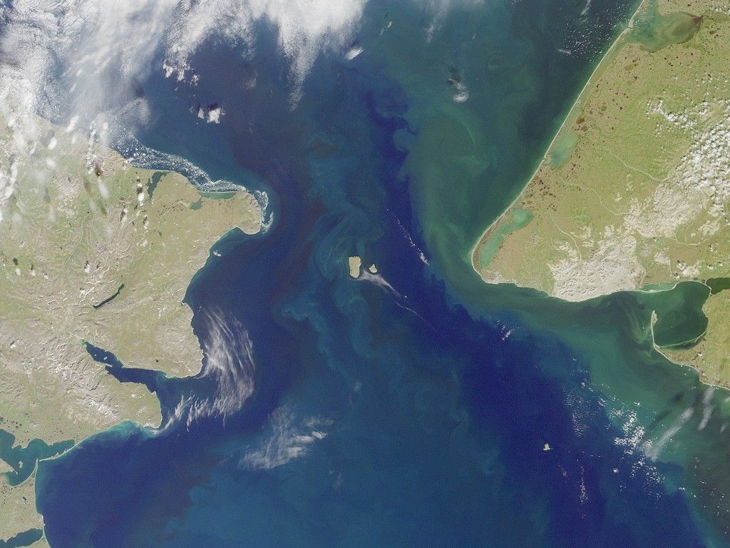 The Bering Strait, which separates Russia and the U.S.