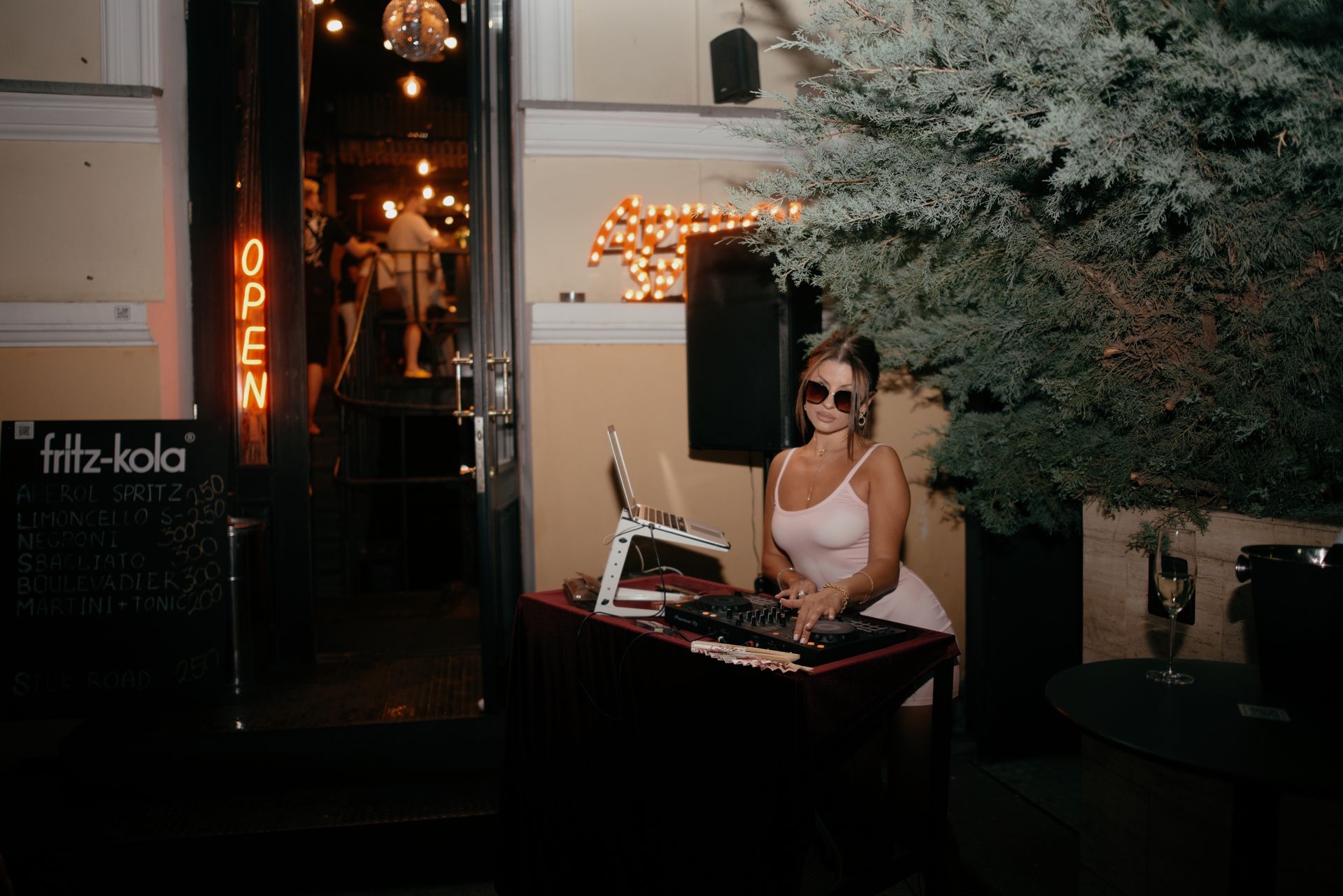 A DJ performs at a bar in Odesa, Ukraine, on Aug. 8, 2025.