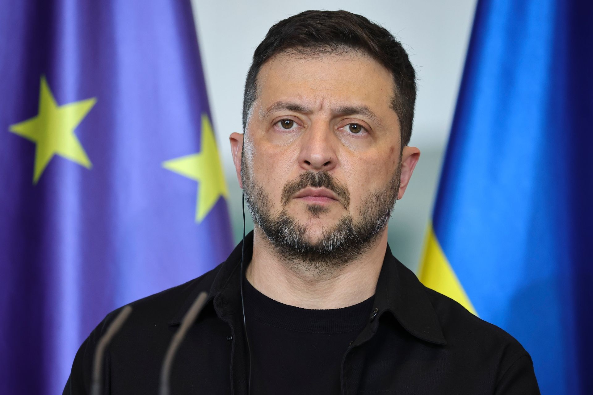 President Volodymyr Zelensky in Berlin, Germany, on Aug. 13, 2025.